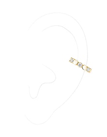 D-Vibes Yellow Gold Diamond Mono Clip Earrings