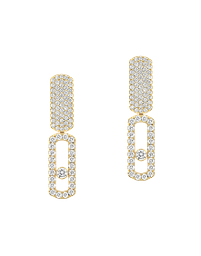 Imperial Move LM Yellow Gold Diamond Earrings