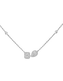 My Twin Toi & Moi White Gold Diamond Necklace