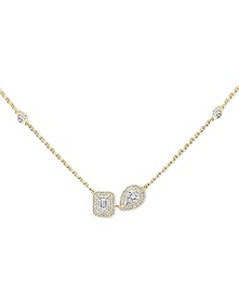 My Twin Toi & Moi Yellow Gold Diamond Necklace