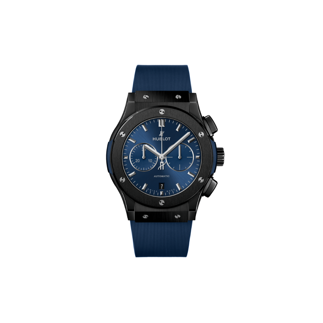 Men's watch / unisex  HUBLOT, Classic Fusion Ceramic Blue Chronograph / 42mm, SKU: 541.CM.7170.RX | watchphilosophy.co.uk