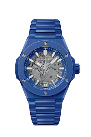 Men's watch / unisex  HUBLOT, Big Bang Integrated Time Only Blue Indigo Ceramic / 40mm, SKU: 456.EX.5129.EX | watchphilosophy.co.uk