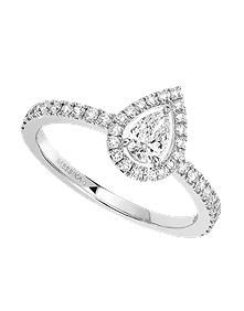 Joy Pear Cut Diamond White Gold Ring