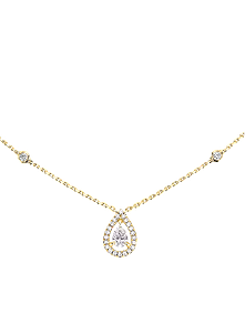 Joy Pear 0.25ct Yellow Gold Diamond Necklace