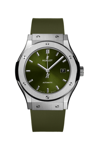 Men's watch / unisex  HUBLOT, Classic Fusion Titanium Green / 42mm, SKU: 542.NX.8970.RX | watchphilosophy.co.uk