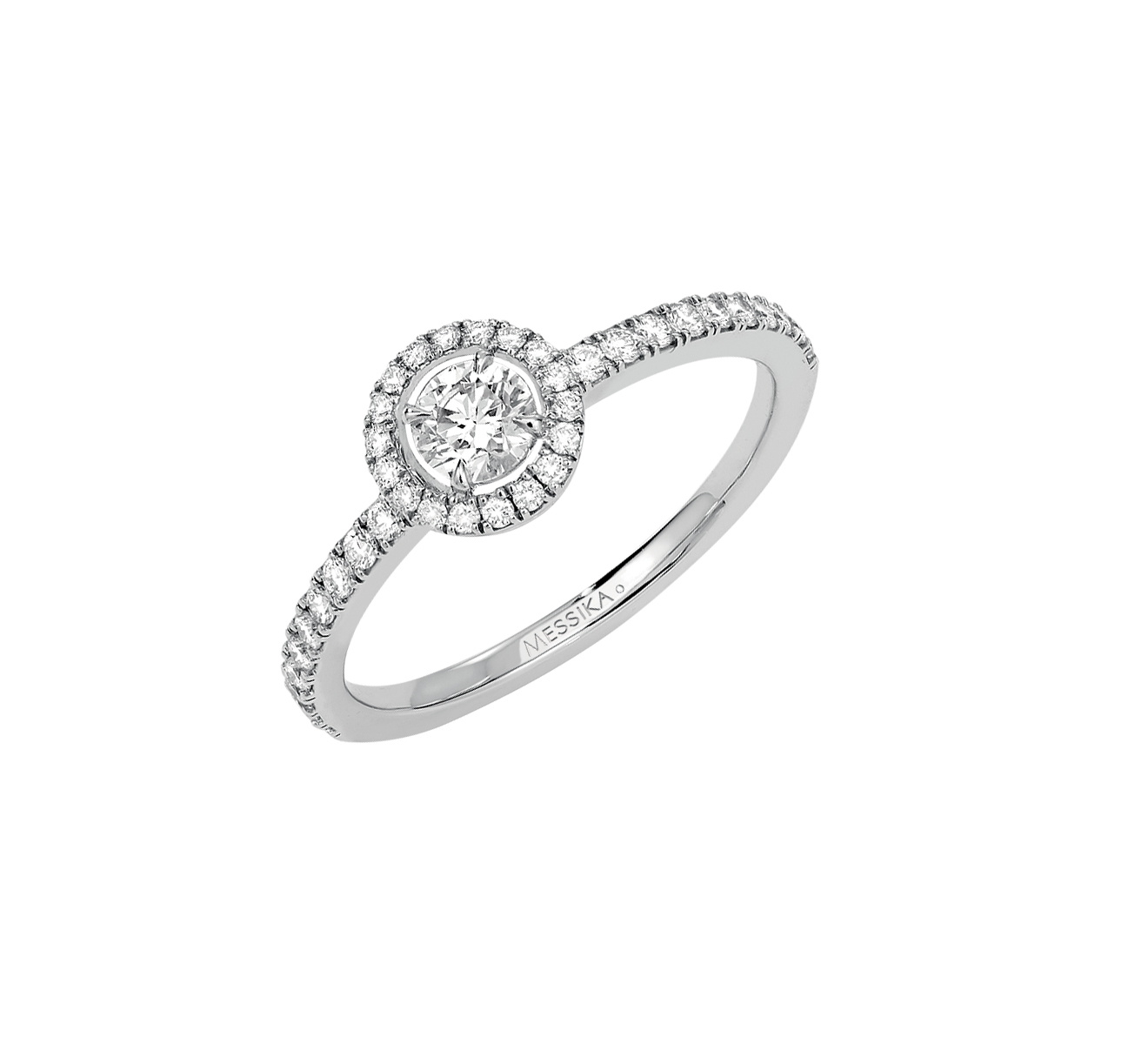 Women Jewellery  MESSIKA, Joy Brilliant Cut 0.25ct Diamond White Gold Ring, SKU: 04163-WG | watchphilosophy.co.uk