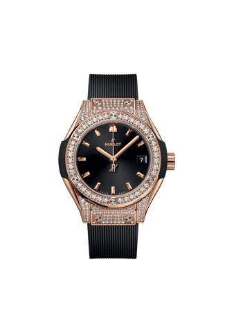 Ladies' watch  HUBLOT, Classic Fusion King Gold Pave / 29mm, SKU: 591.OX.1480.RX.1604 | watchphilosophy.co.uk