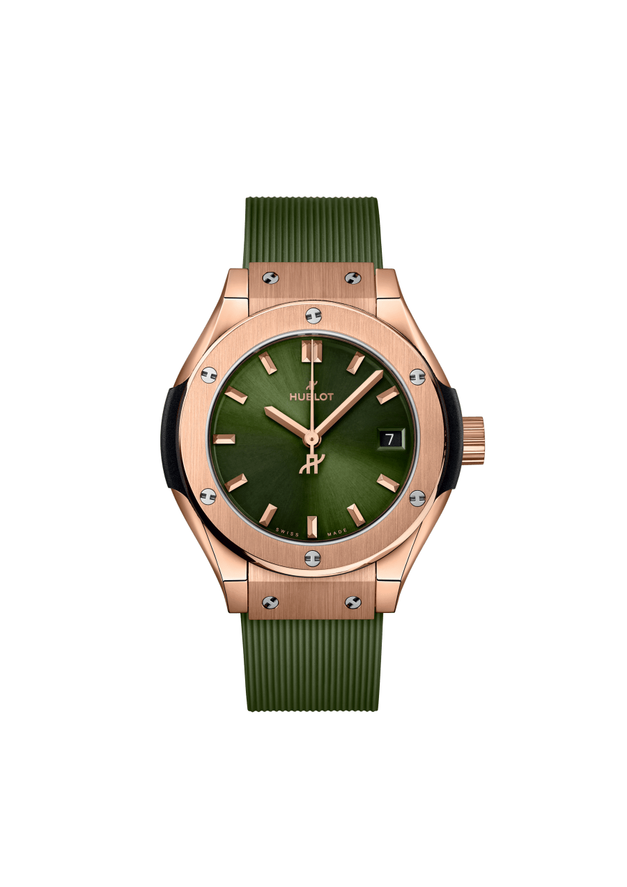 Ladies' watch  HUBLOT, Classic Fusion King Gold Green / 29mm, SKU: 591.OX.8980.RX | watchphilosophy.co.uk