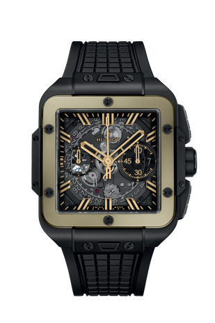 Men's watch / unisex  HUBLOT, Square Bang Unico Ceramic Magic Gold / 42mm, SKU: 821.CM.0130.RX | watchphilosophy.co.uk