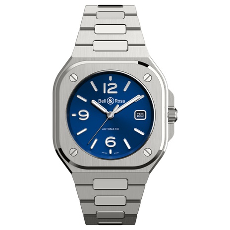 Men's watch / unisex  BELL & ROSS, BR 05 Blue Steel / 40mm, SKU: BR05A-BLU-ST/SST | watchphilosophy.co.uk