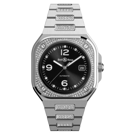 Men's watch / unisex  BELL & ROSS, BR 05 Diamond / 40mm, SKU: BR05A-BL-STFLD/SFD | watchphilosophy.co.uk