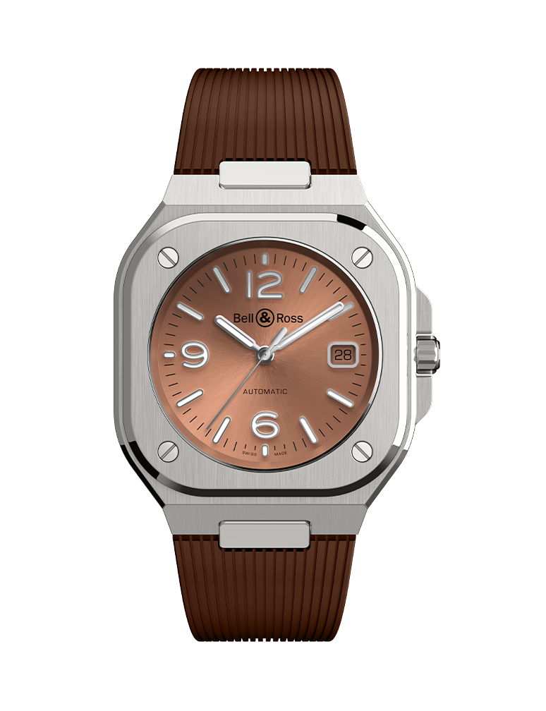 Men's watch / unisex  BELL & ROSS, BR 05 Copper Brown / 40mm, SKU: BR05A-BR-ST/SRB | watchphilosophy.co.uk