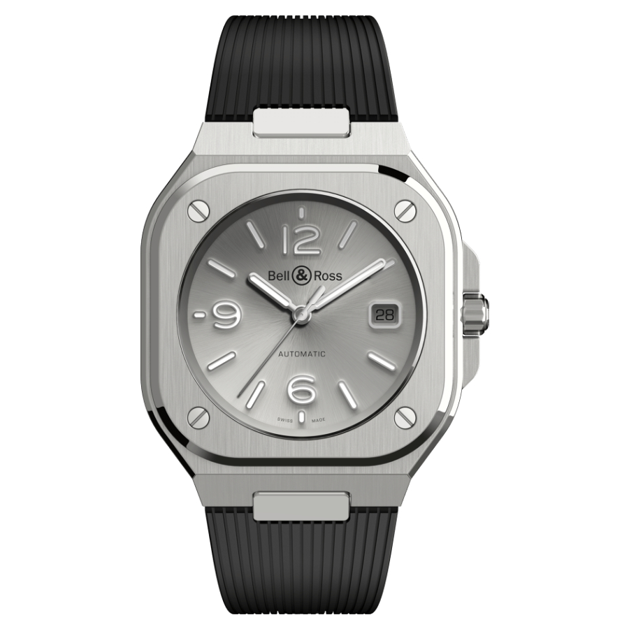 Men's watch / unisex  BELL & ROSS, BR 05 Grey Steel / 40mm, SKU: BR05A-GR-ST/SRB | watchphilosophy.co.uk