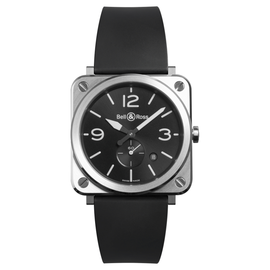 Men s watch unisex BELL ROSS BR S Steel 39mm SKU BRS BLC