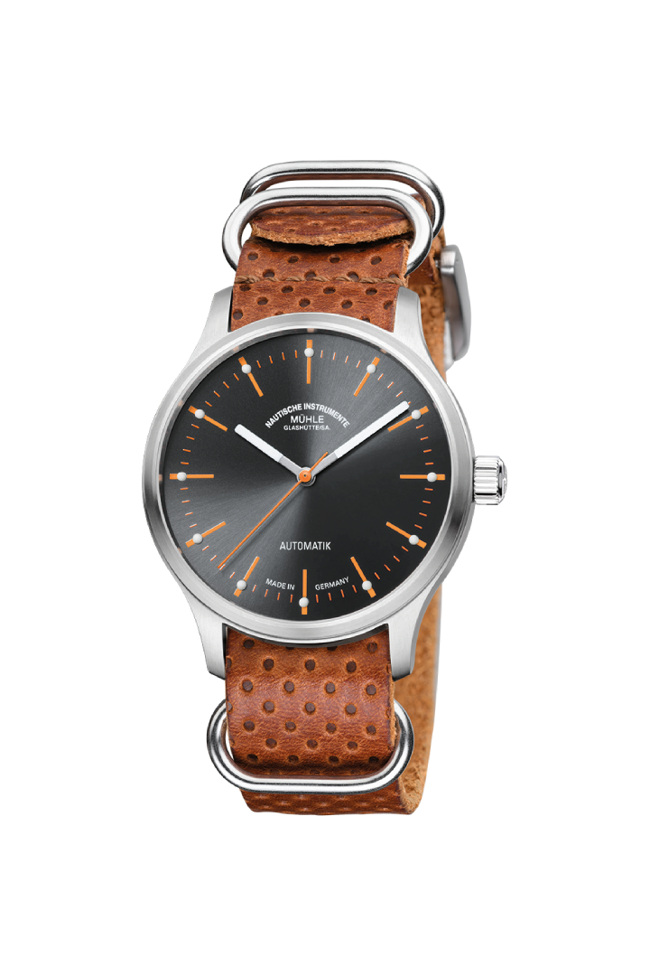 Men's watch / unisex  MÜHLE-GLASHÜTTE, Panova Grey / 40mm, SKU: M1-40-75-LB-I | watchphilosophy.co.uk