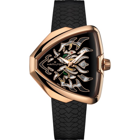 Men's watch / unisex  HAMILTON, Ventura Elvis80 Skeleton Auto / 42,5mm x 44,6mm, SKU: H24525332 | watchphilosophy.co.uk