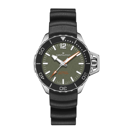 Men's watch / unisex  HAMILTON, Khaki Navy Frogman Auto / 41mm, SKU: H77455360 | watchphilosophy.co.uk