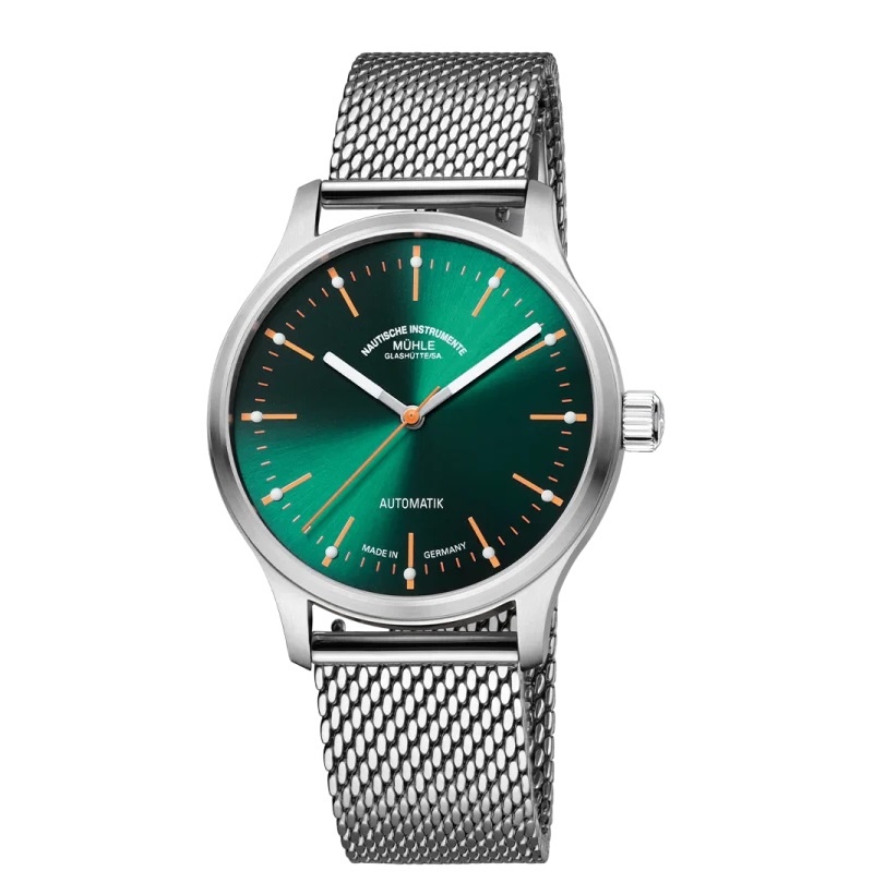 Men's watch / unisex  MÜHLE-GLASHÜTTE, Panova Green / 40mm, SKU: M1-40-76-MB | watchphilosophy.co.uk