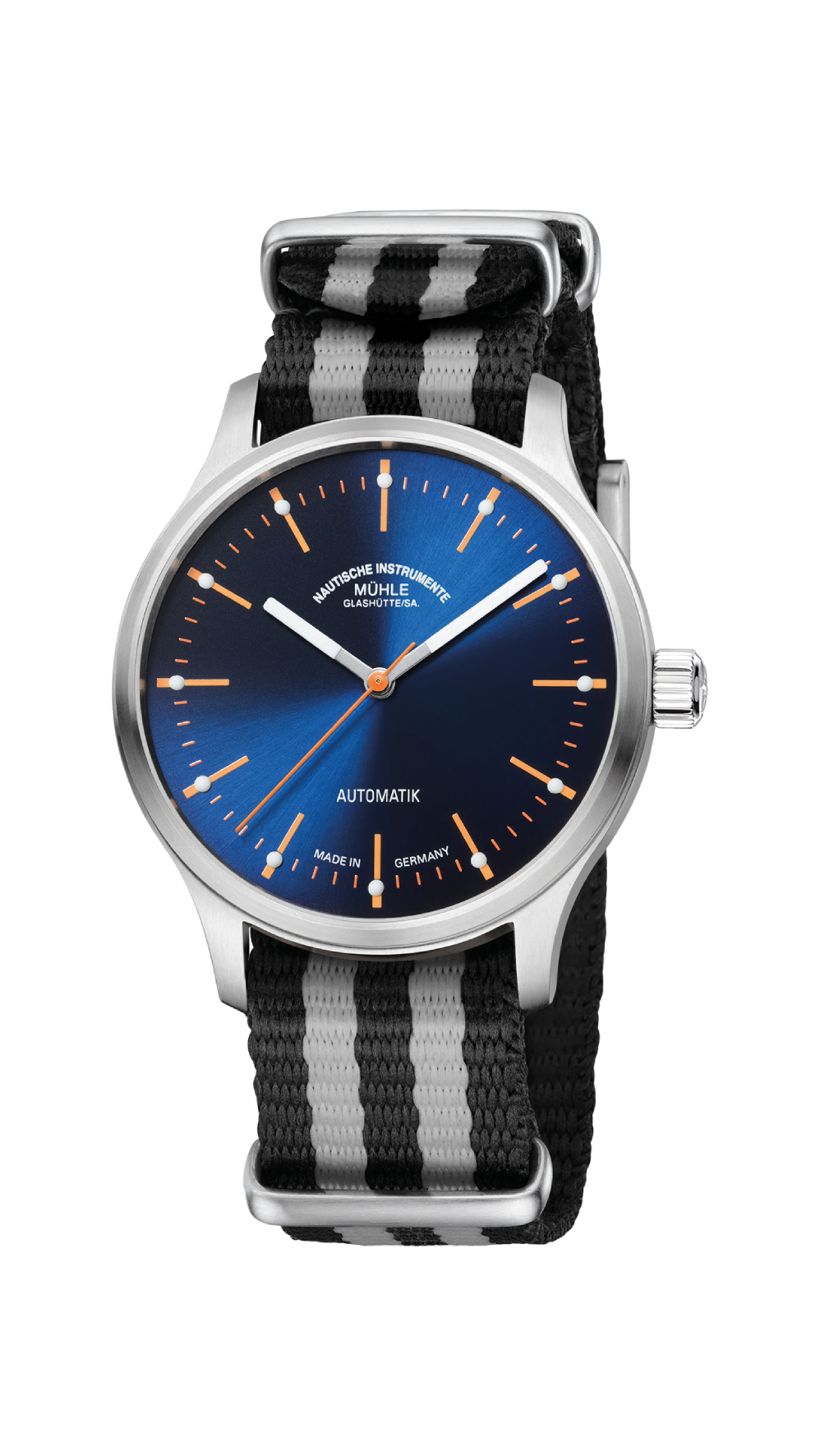 Men's watch / unisex  MÜHLE-GLASHÜTTE, Panova Blue / 40mm, SKU: M1-40-72-NB-IV | watchphilosophy.co.uk