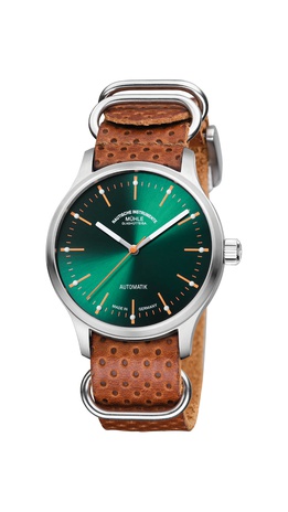 Men's watch / unisex  MÜHLE-GLASHÜTTE, Panova Green / 40mm, SKU: M1-40-76-LB-I | watchphilosophy.co.uk