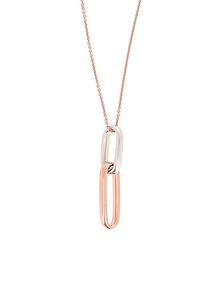 Forever Chic Rhodium - Pink Silver Necklace