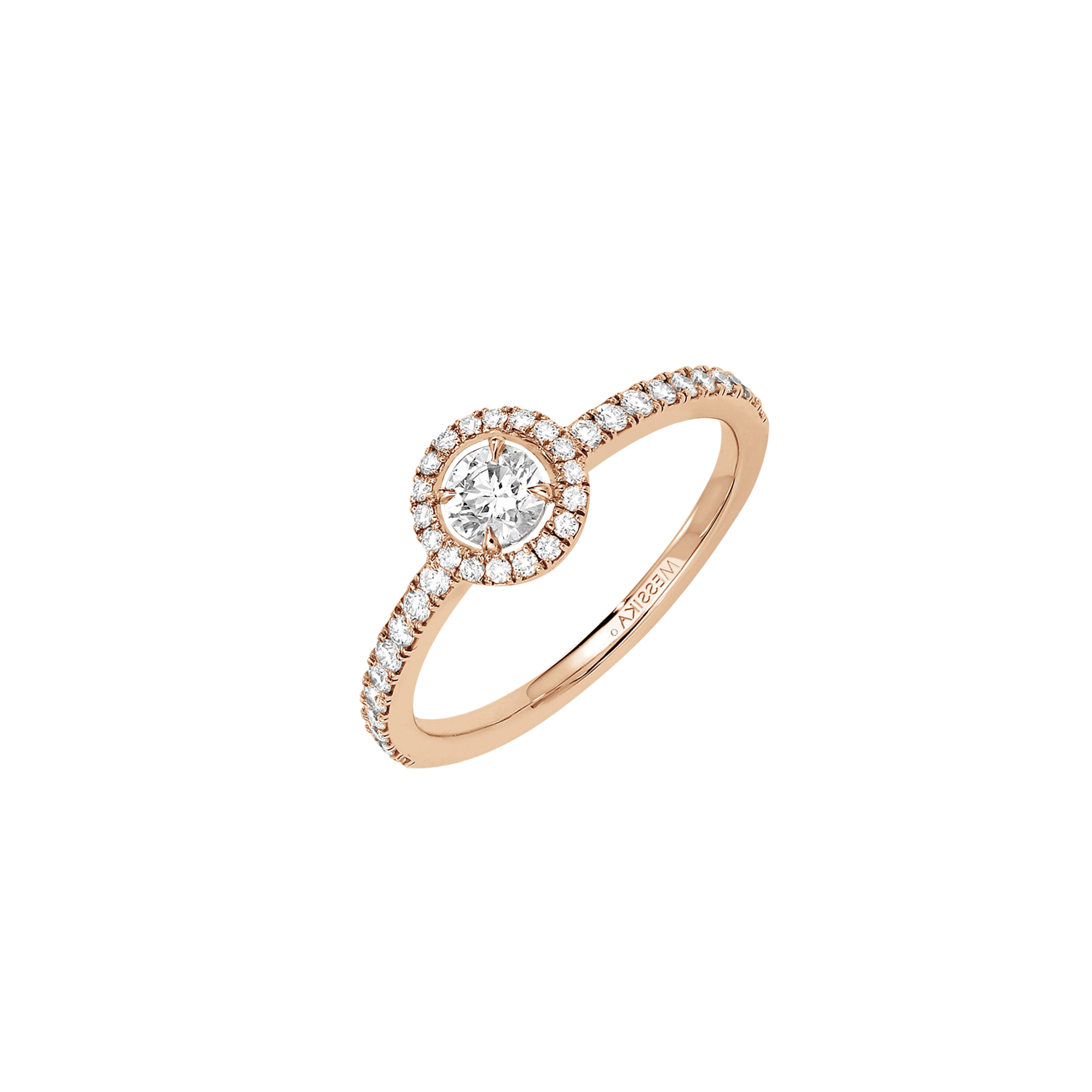 Women Jewellery  MESSIKA, Joy Brilliant Cut 0.25ct Diamond Pink Gold Ring, SKU: 04163-PG | watchphilosophy.co.uk