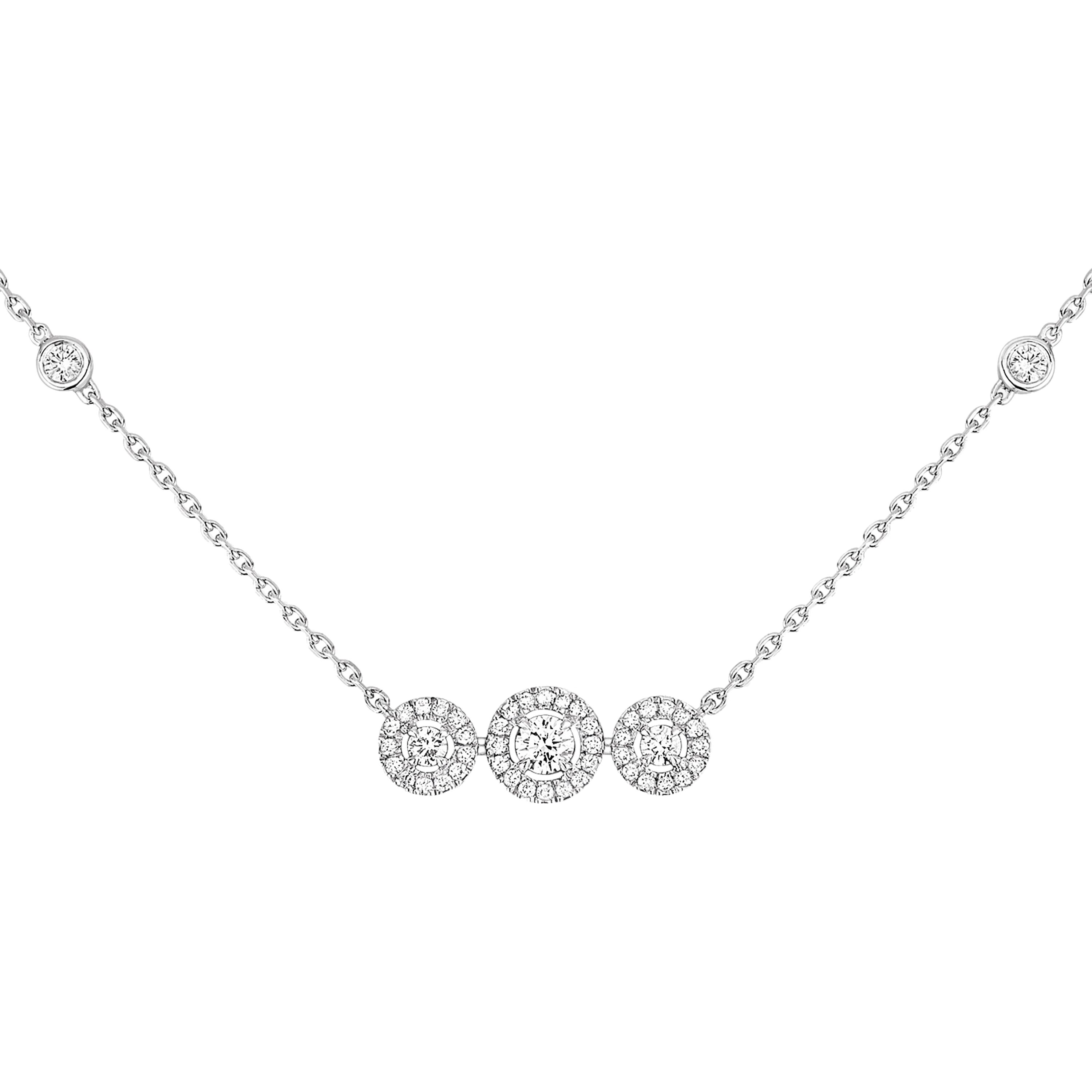Women Jewellery  MESSIKA, Joy Trilogy Diamond White Gold Necklace, SKU: 07030-WG | watchphilosophy.co.uk