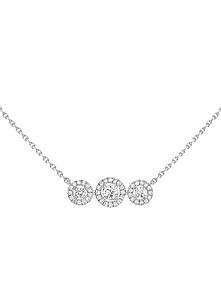 Joy Trilogy Diamond White Gold Necklace