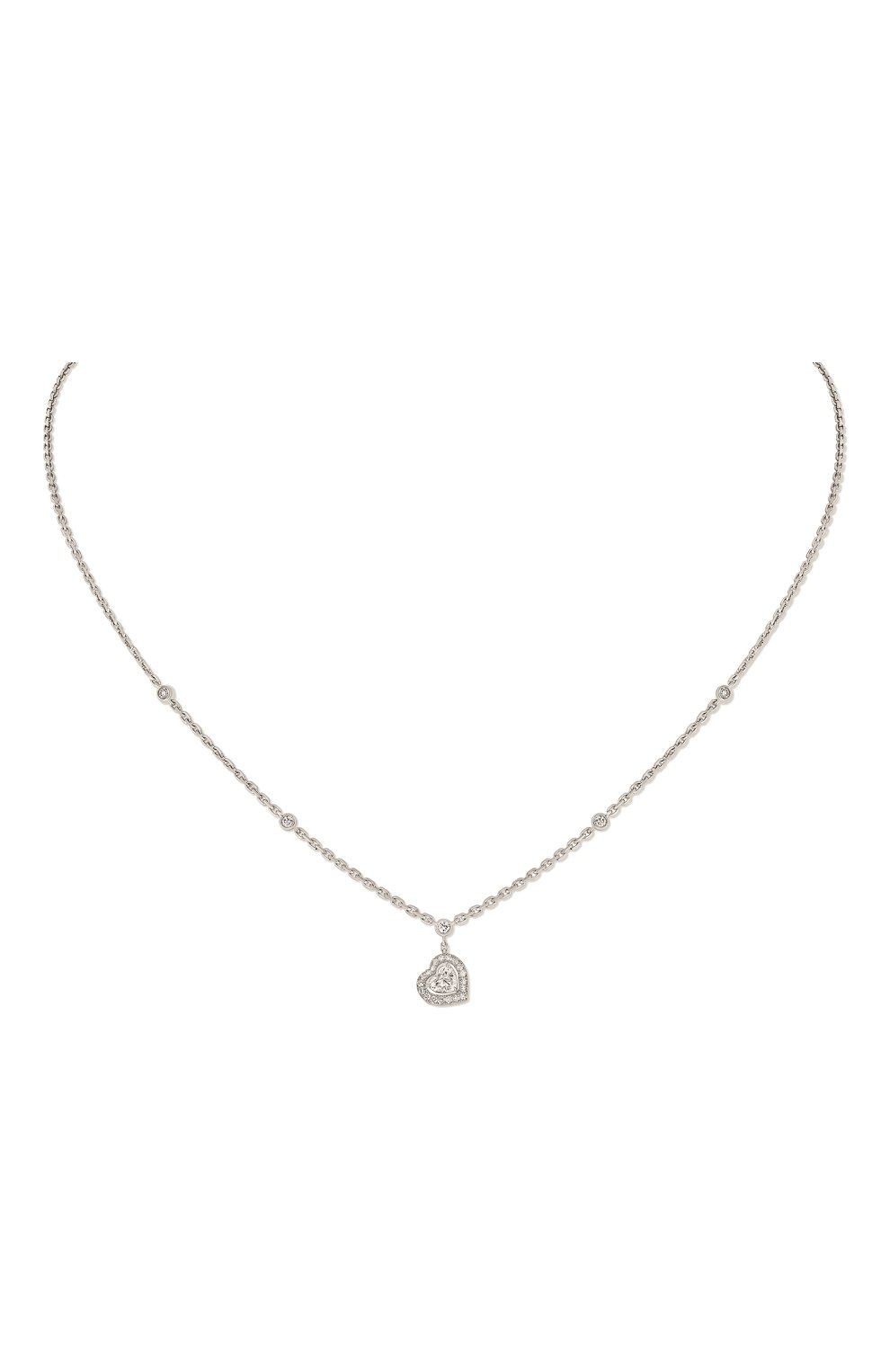 Women Jewellery  MESSIKA, Joy Cœur 0.15ct Diamond White Gold Necklace, SKU: 11437-WG | watchphilosophy.co.uk