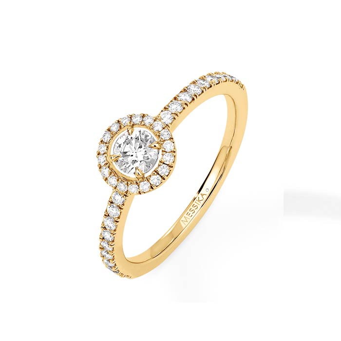 Women Jewellery  MESSIKA, Joy Brilliant Cut 0.25ct Diamond Yellow Gold Ring, SKU: 04163-YG | watchphilosophy.co.uk