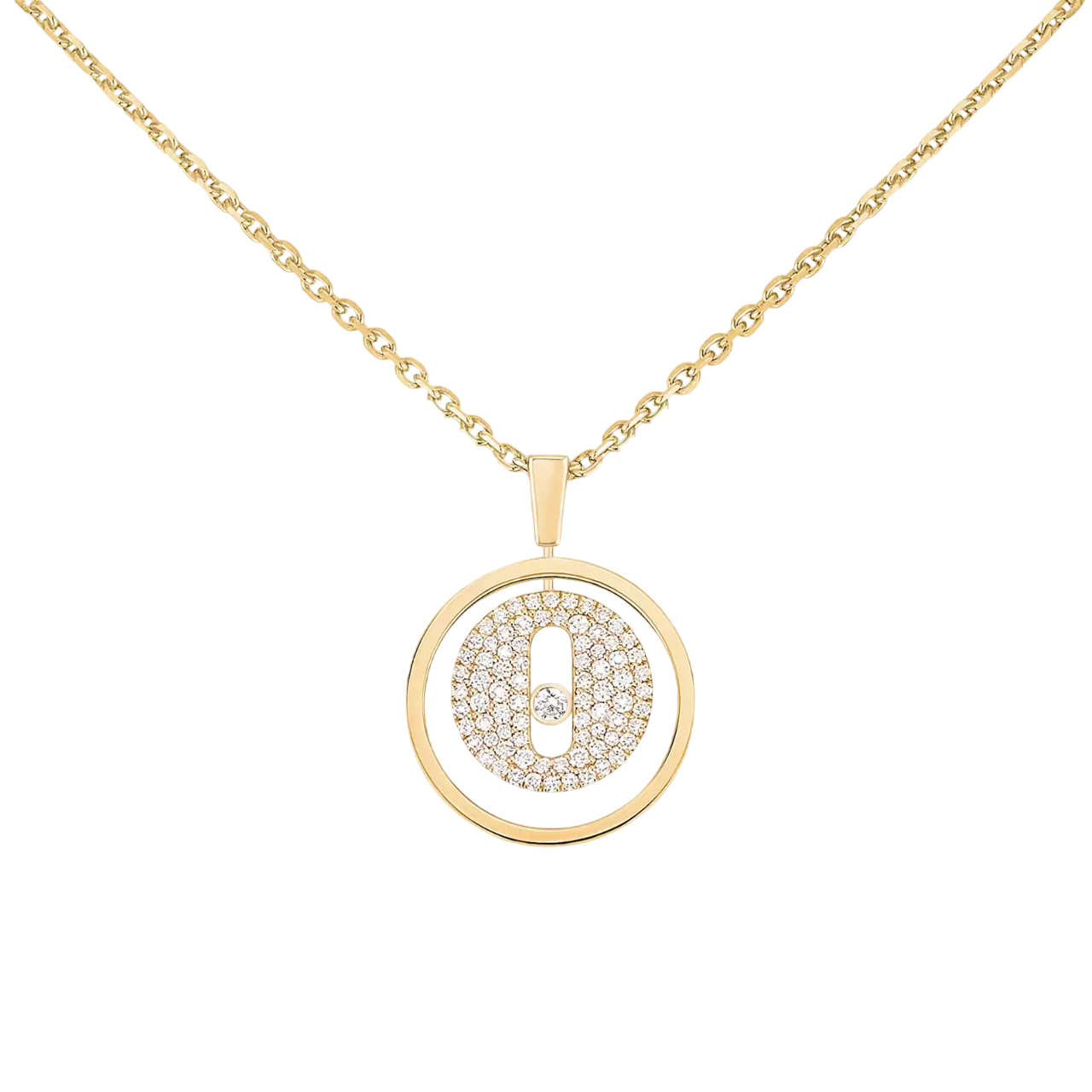 Women Jewellery  MESSIKA, Lucky Move SM Pave Necklace, SKU: 07397-YG | watchphilosophy.co.uk