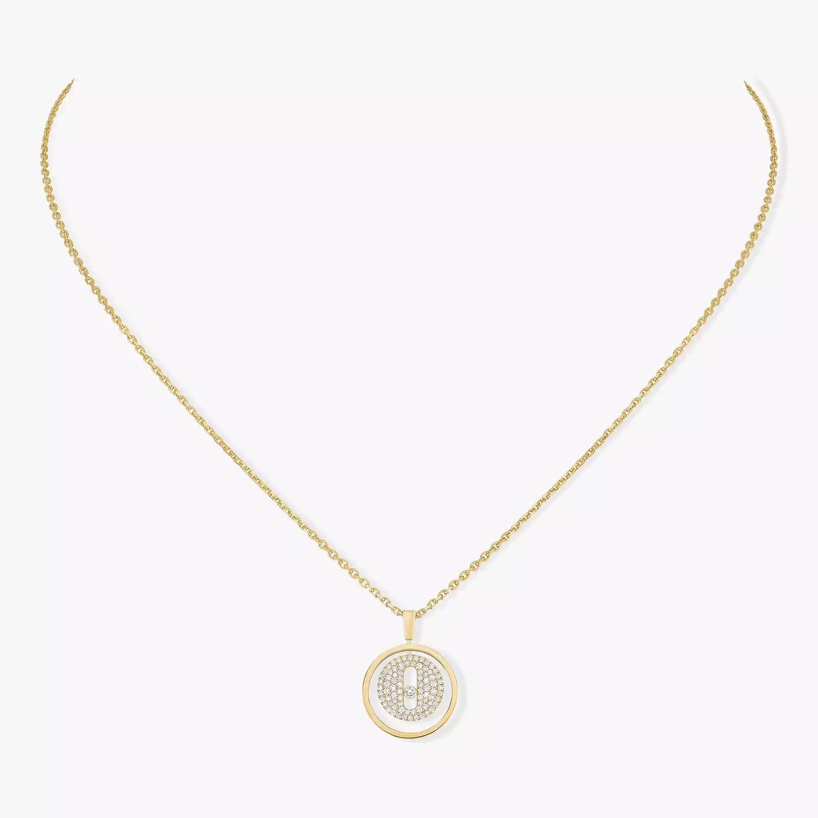 Women Jewellery  MESSIKA, Lucky Move SM Pave Necklace, SKU: 07397-YG | watchphilosophy.co.uk