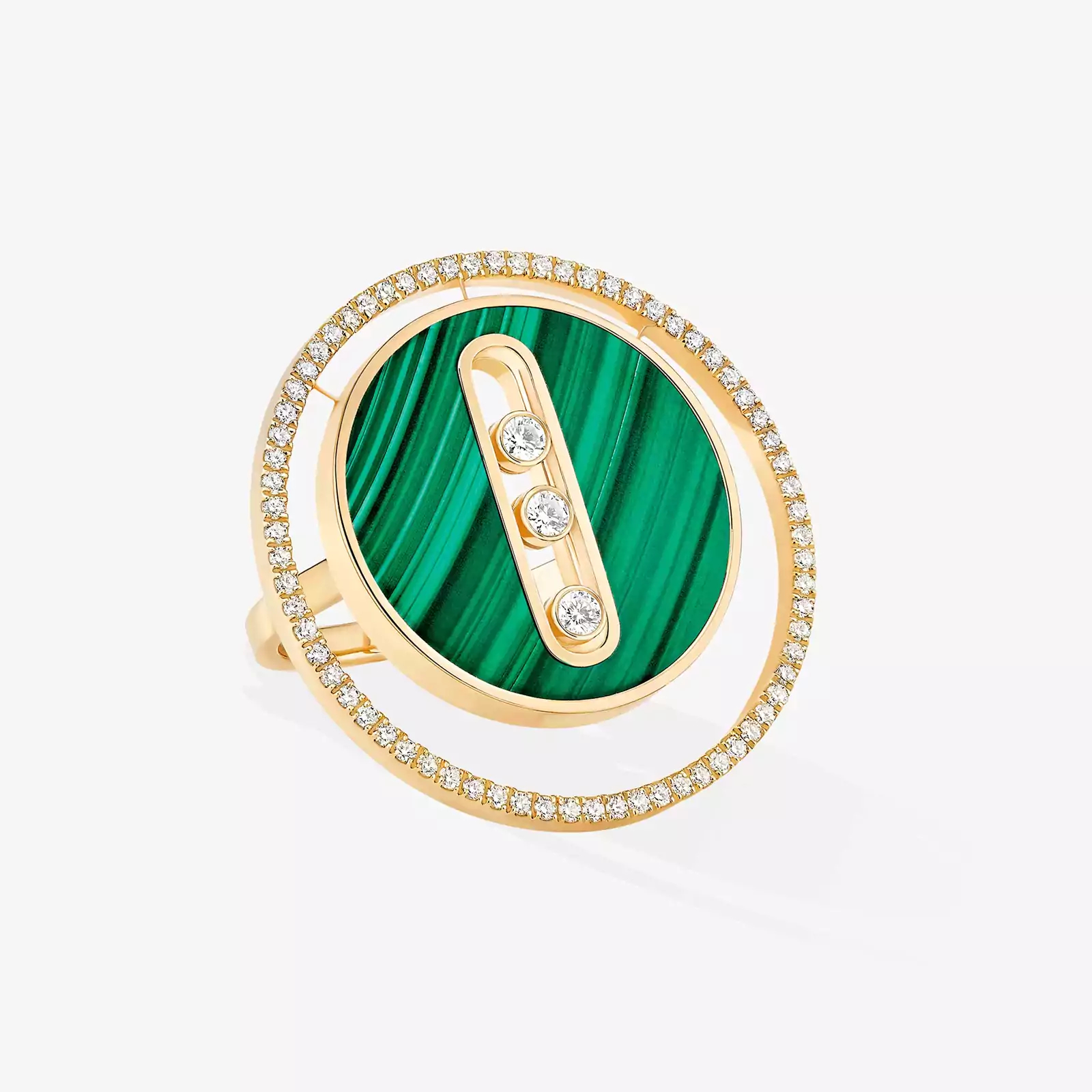 Women Jewellery  MESSIKA, Lucky Move Malachite Ring LM, SKU: 11274-YG | watchphilosophy.co.uk