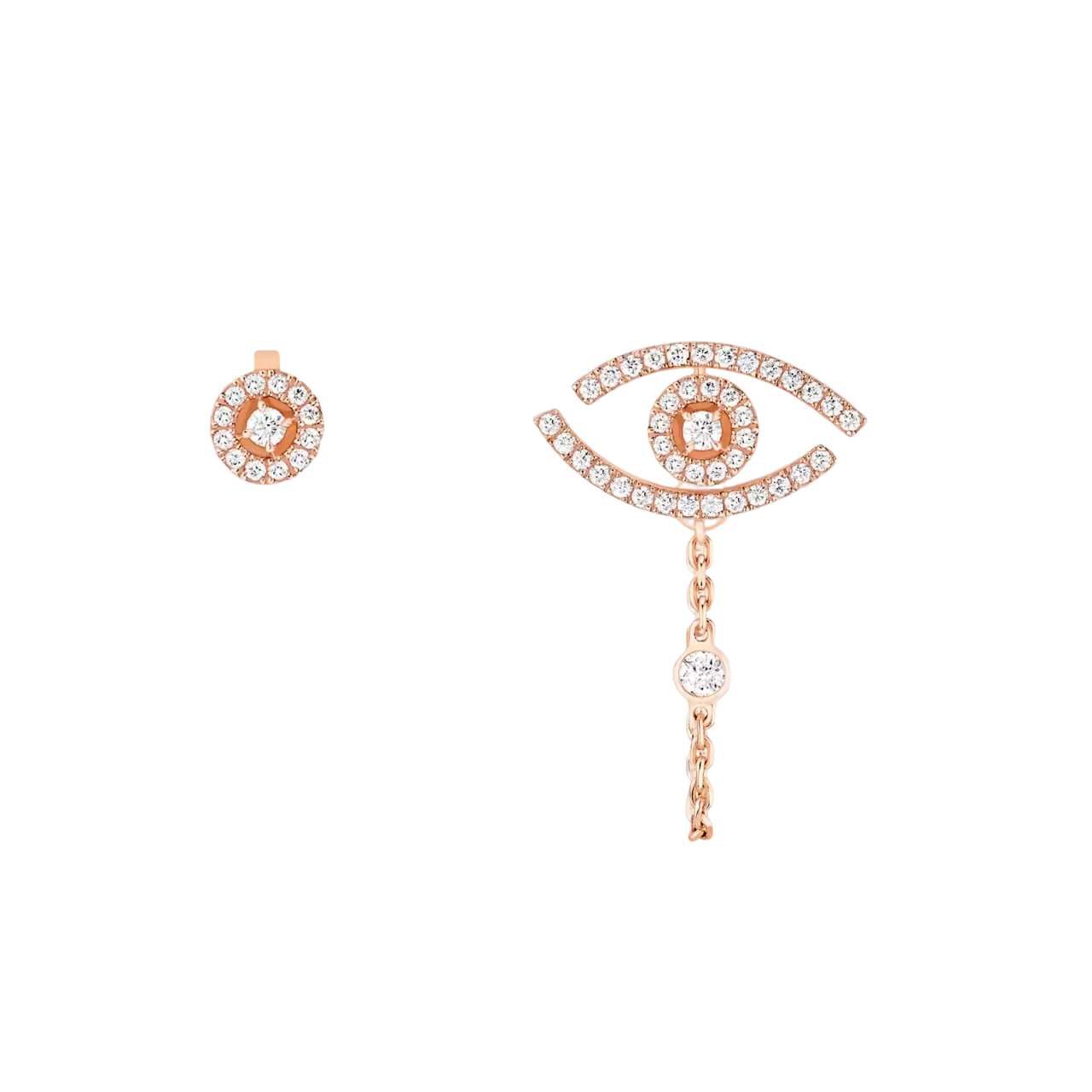 Women Jewellery  MESSIKA, Lucky Eye Pave Jewelry Earrings, SKU: 11349-PG | watchphilosophy.co.uk