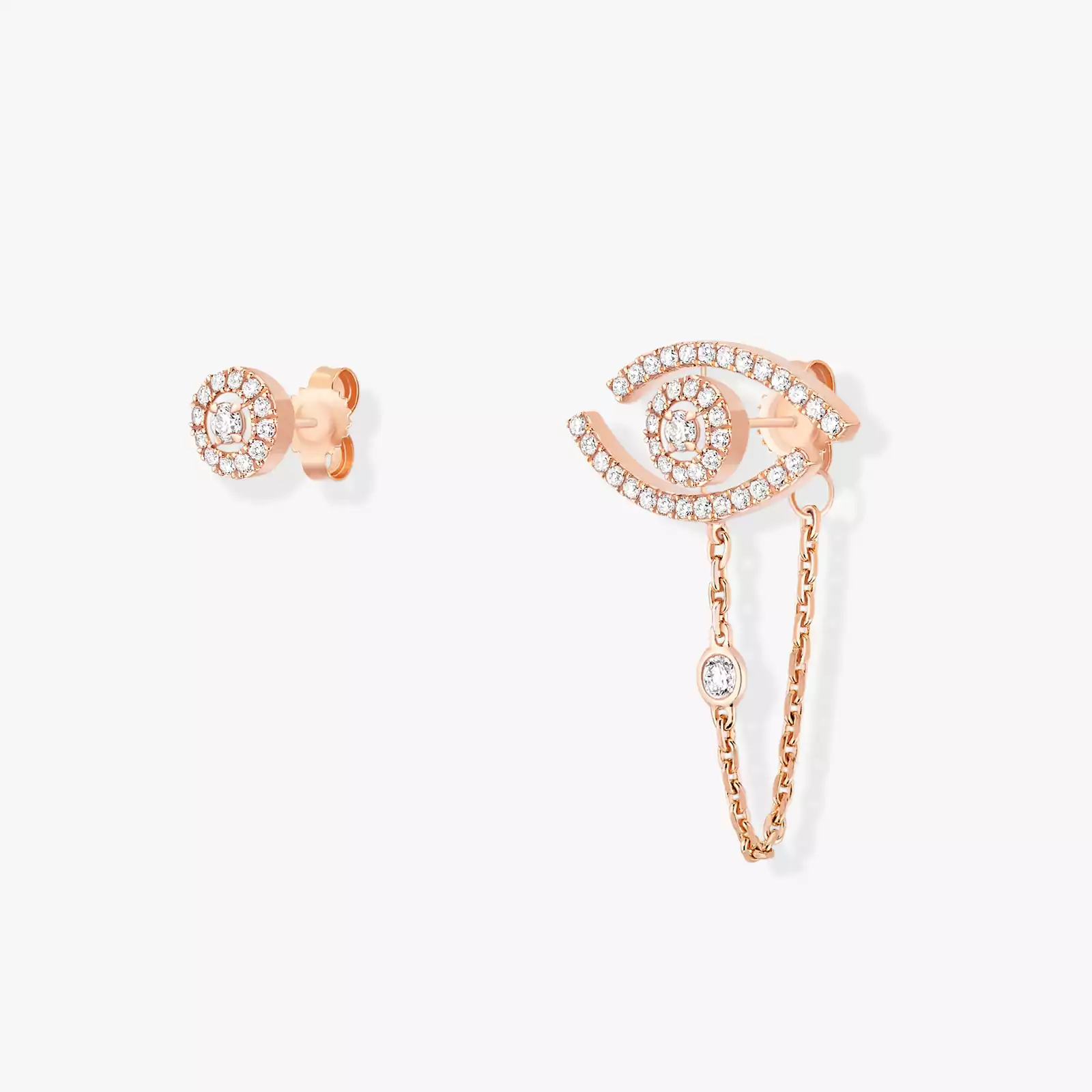 Women Jewellery  MESSIKA, Lucky Eye Pave Jewelry Earrings, SKU: 11349-PG | watchphilosophy.co.uk