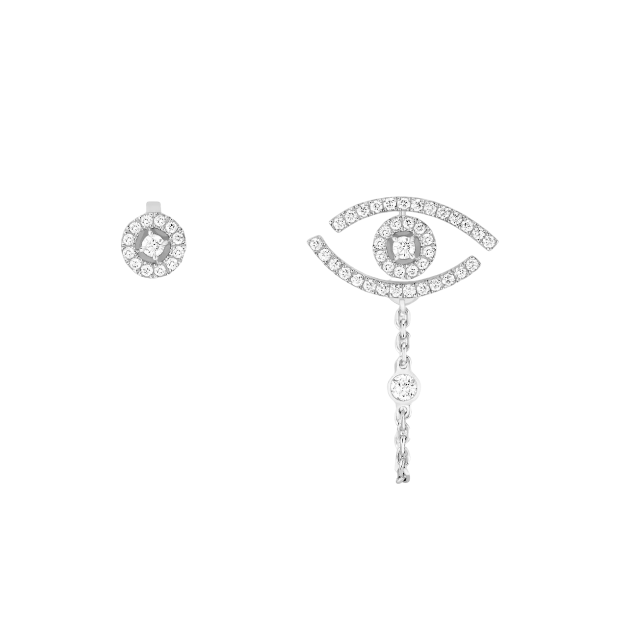 Women Jewellery  MESSIKA, Lucky Eye Pave Jewelry Earrings, SKU: 11349-WG | watchphilosophy.co.uk