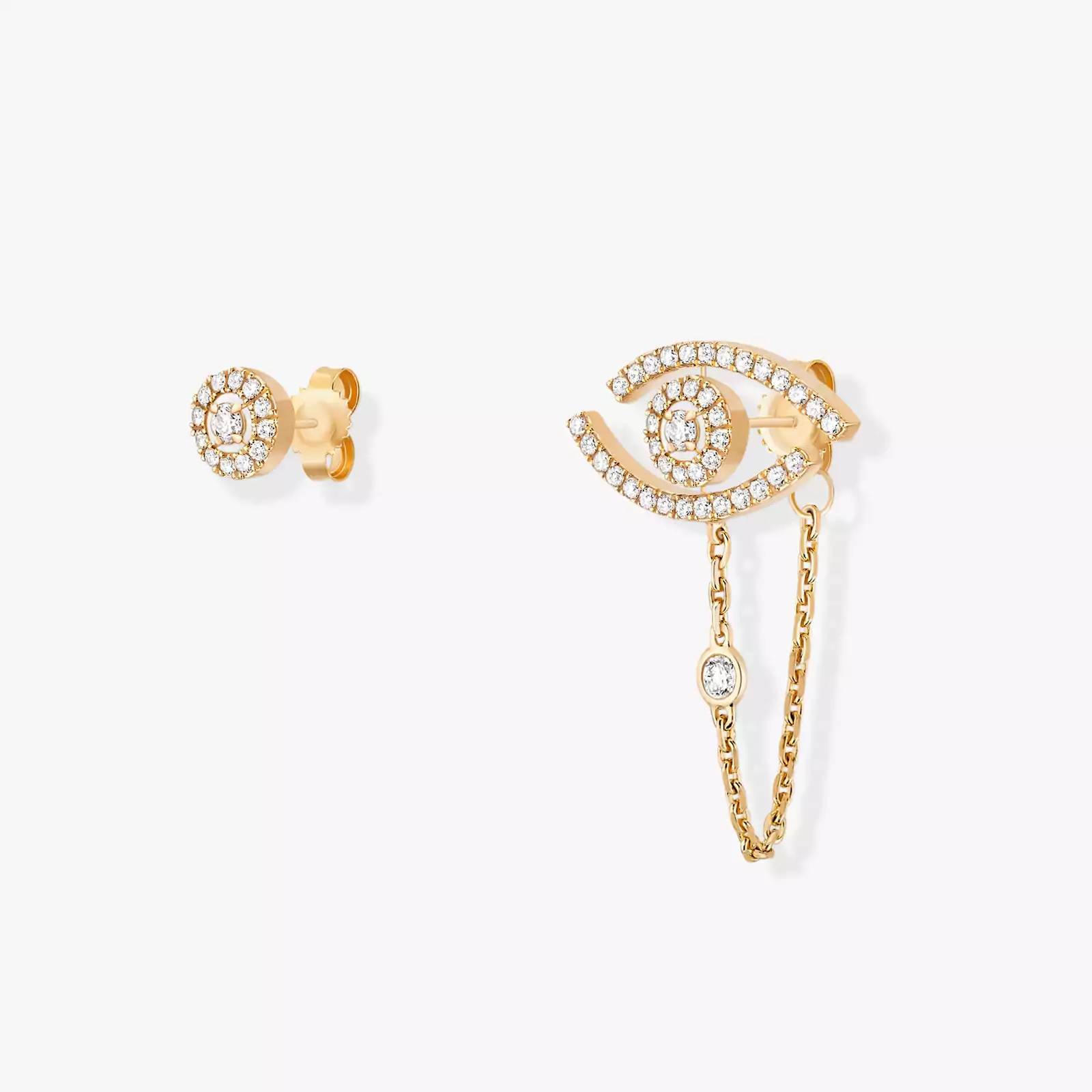 Women Jewellery  MESSIKA, Lucky Eye Pave Jewelry Earrings, SKU: 11349-YG | watchphilosophy.co.uk