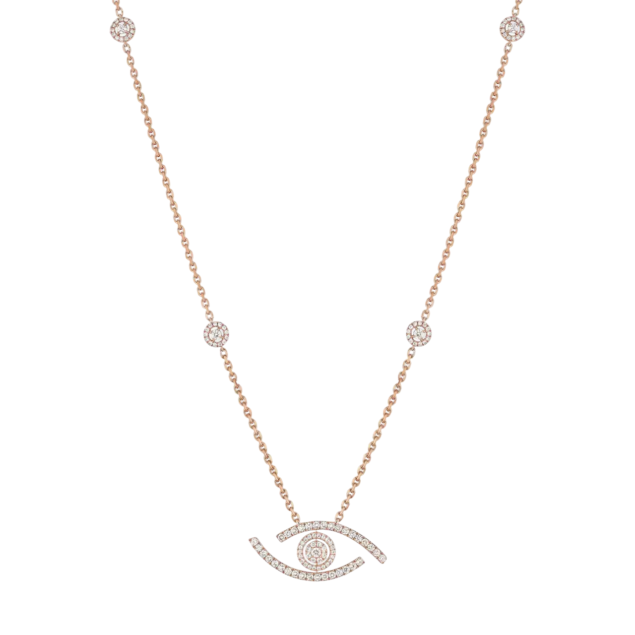 Women Jewellery  MESSIKA, Lucky Eye Pave Necklace, SKU: 11570-PG | watchphilosophy.co.uk