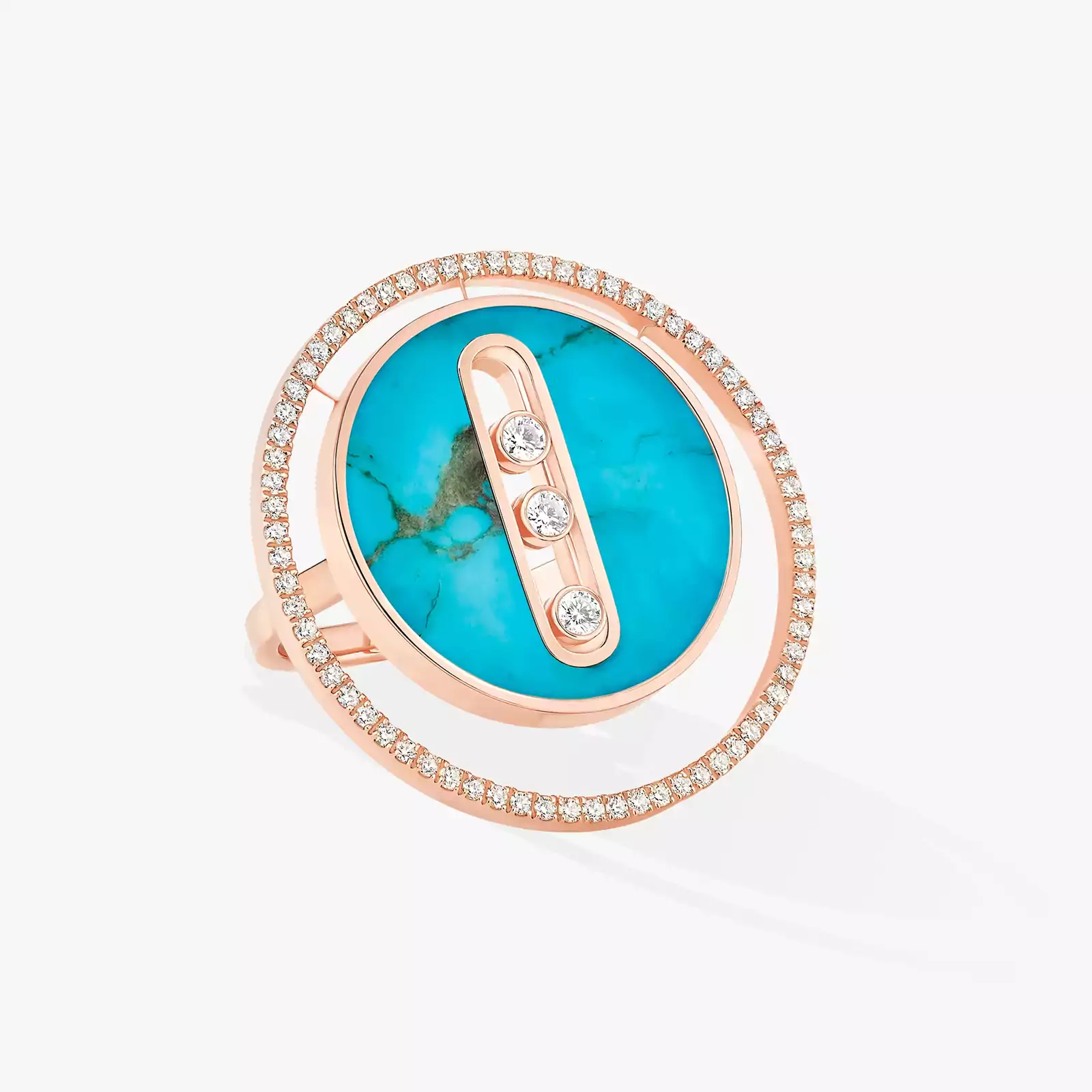 Women Jewellery  MESSIKA, Lucky Move Turquoise Ring LM, SKU: 11721-PG | watchphilosophy.co.uk