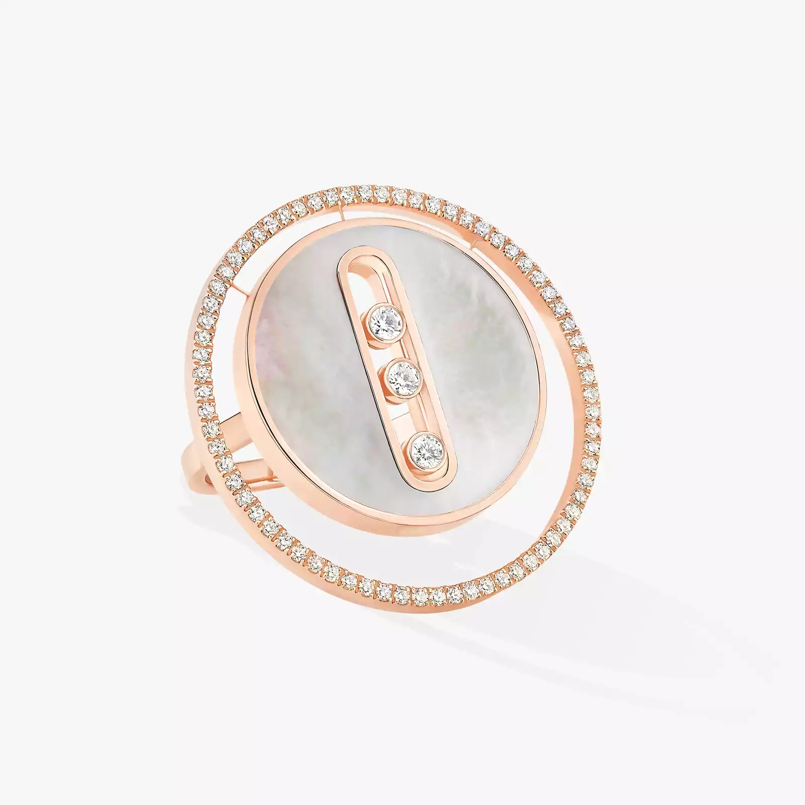 Women Jewellery  MESSIKA, Lucky Move Mother-of-Pearl Ring LM, SKU: 11723-PG | watchphilosophy.co.uk