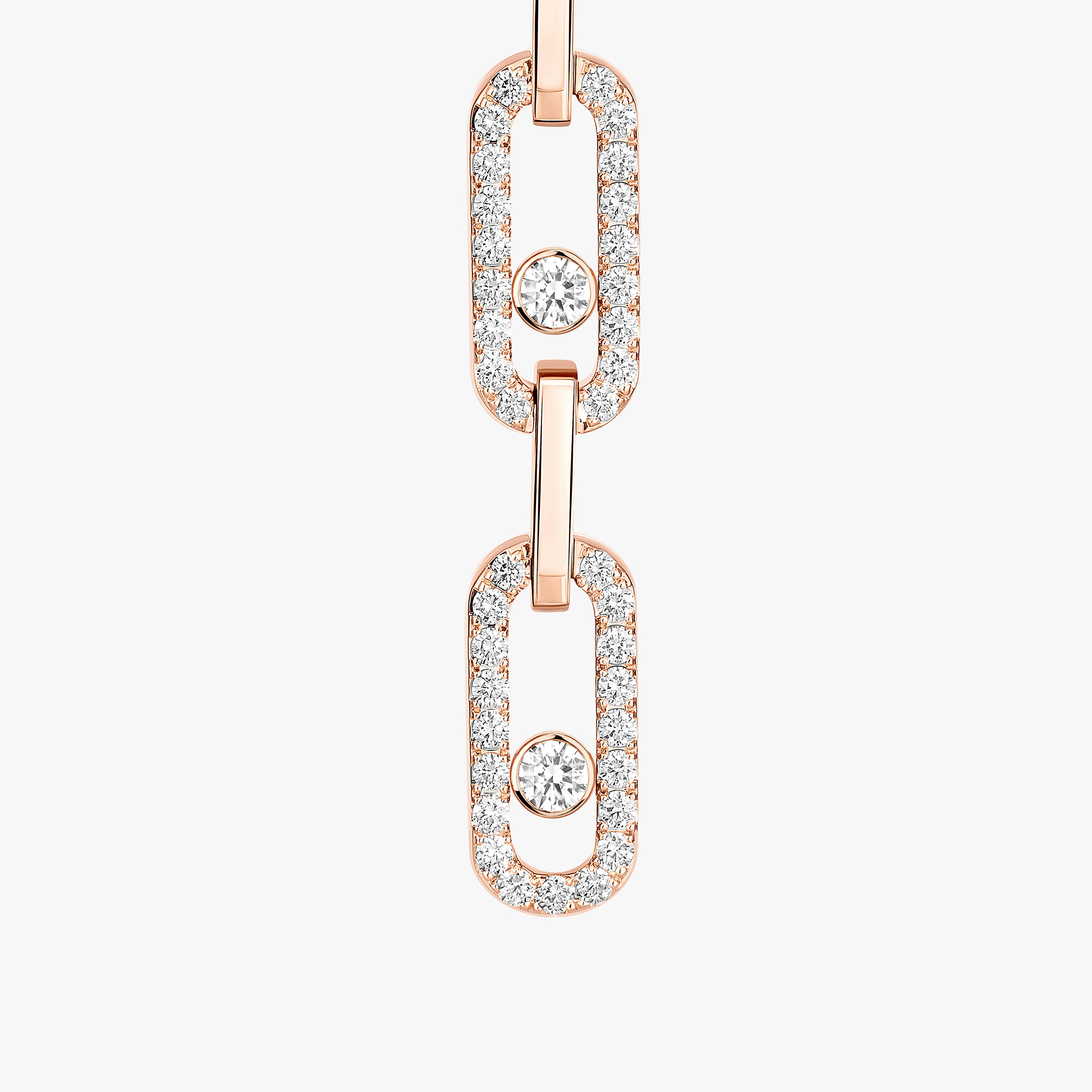 Women Jewellery  MESSIKA, Move Link Multi Pendants Pink Gold Diamond Earrings, SKU: 12011-PG | watchphilosophy.co.uk