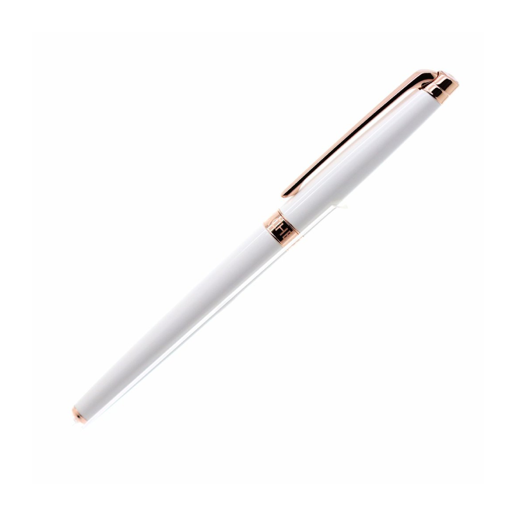  CARAN D’ACHE, Léman Slim White Rose Gold Roller Pen, SKU: 4771.001 | watchphilosophy.co.uk