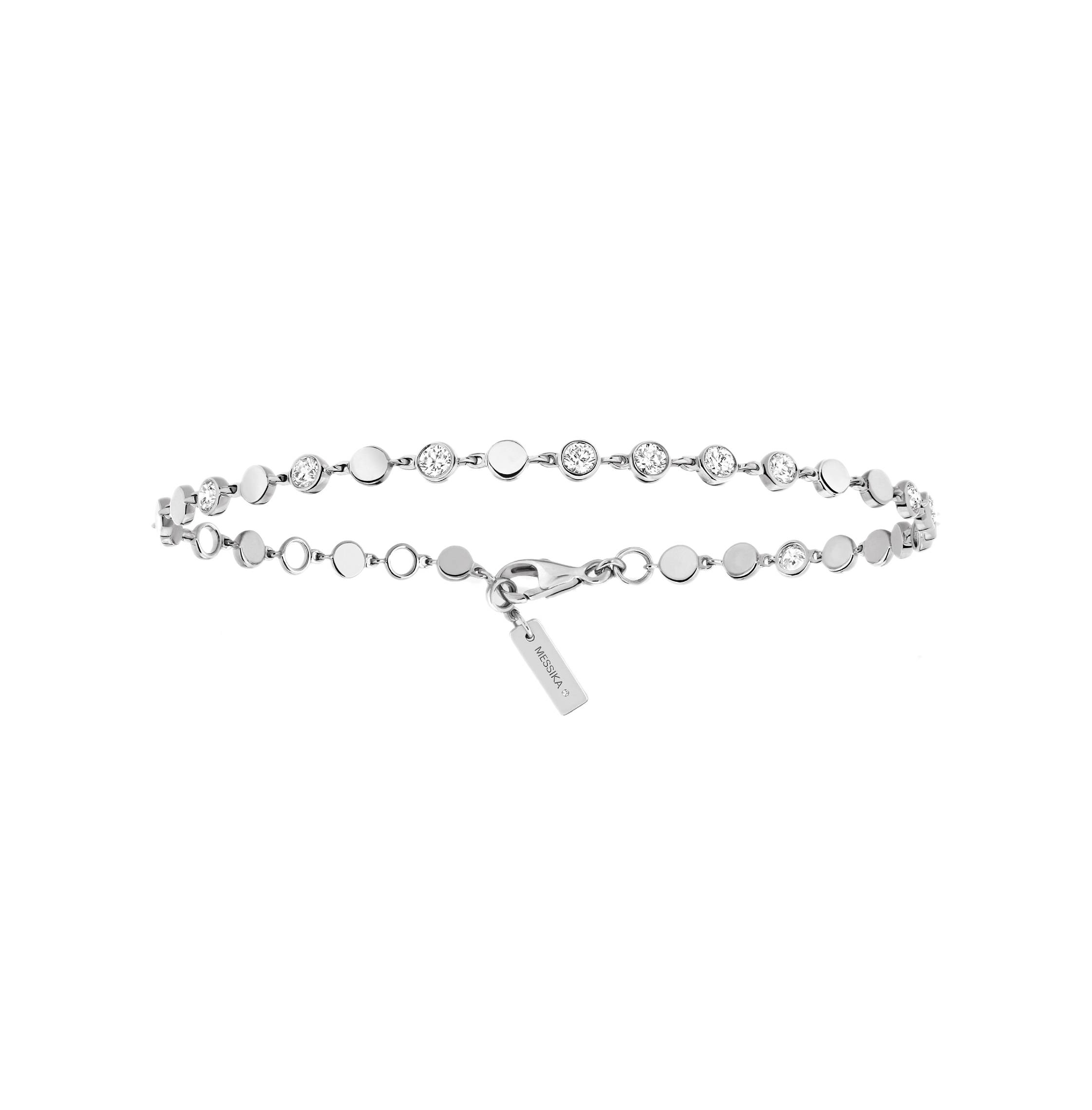 Women Jewellery  MESSIKA, D-Vibes SM White Gold Diamond Bracelet, SKU: 12350-WG | watchphilosophy.co.uk