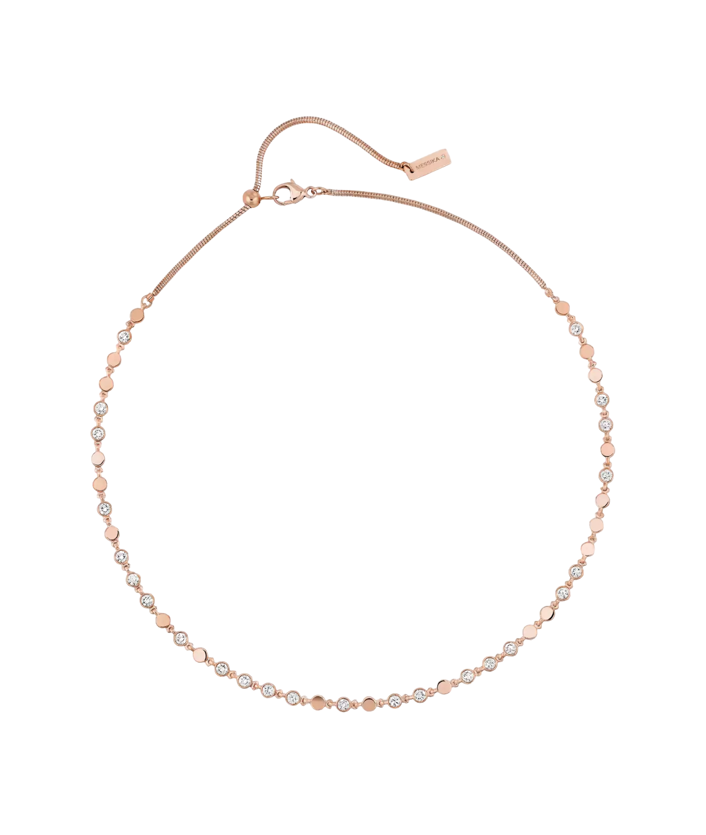 Women Jewellery  MESSIKA, D-Vibes SM Pink Gold Diamond Necklace, SKU: 12351-PG | watchphilosophy.co.uk