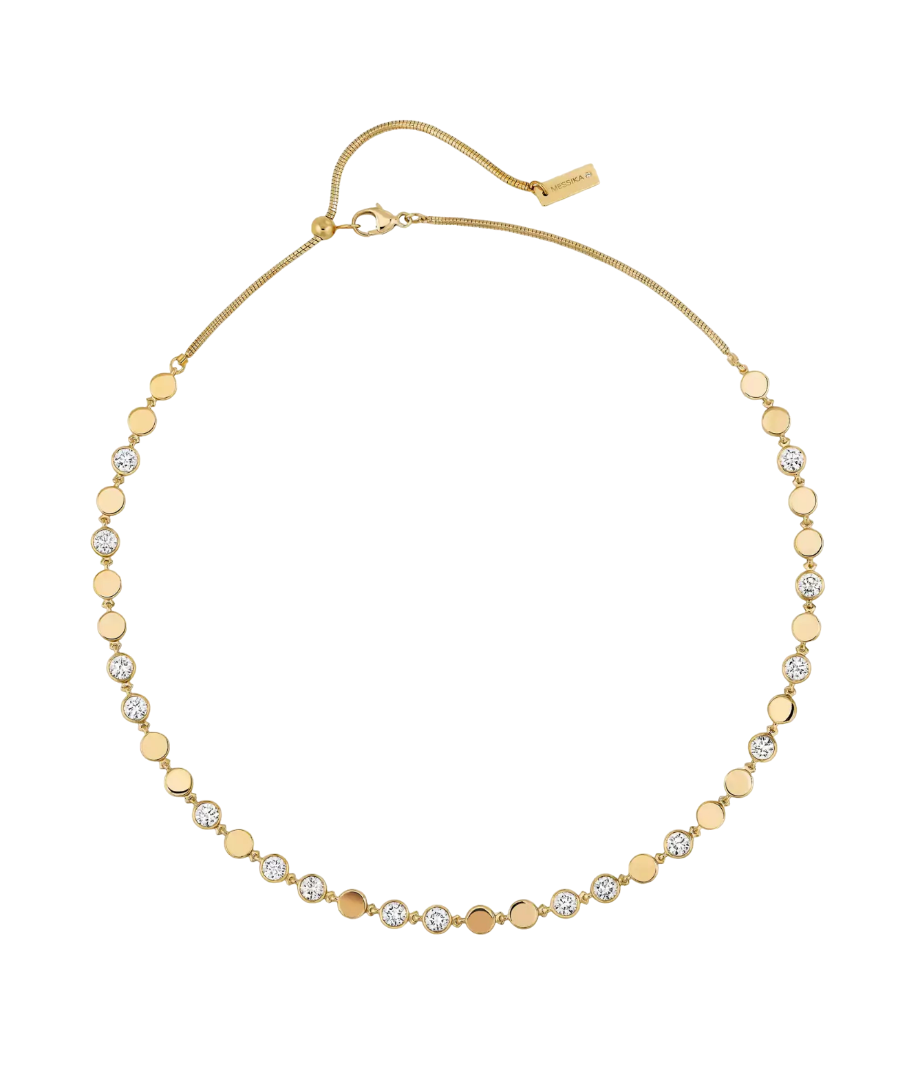 Women Jewellery  MESSIKA, D-Vibes MM Yellow Gold Diamond Necklace, SKU: 12483-YG | watchphilosophy.co.uk