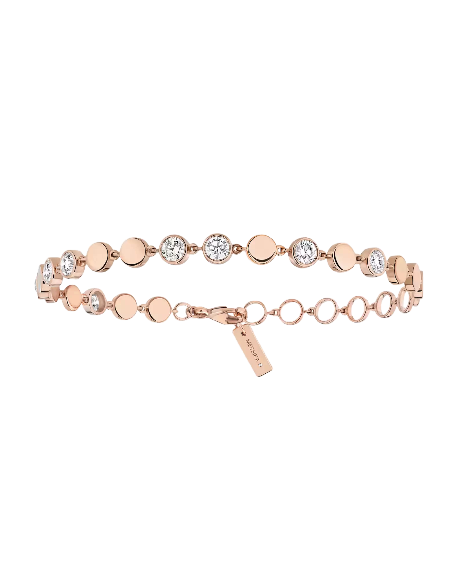 Women Jewellery  MESSIKA, D-Vibes MM Pink Gold Diamond Bracelet, SKU: 12484-PG | watchphilosophy.co.uk