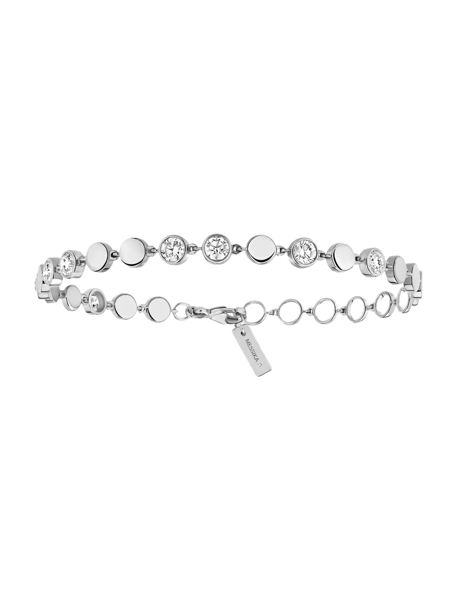 Women Jewellery  MESSIKA, D-Vibes MM White Gold Diamond Bracelet, SKU: 12484-WG | watchphilosophy.co.uk