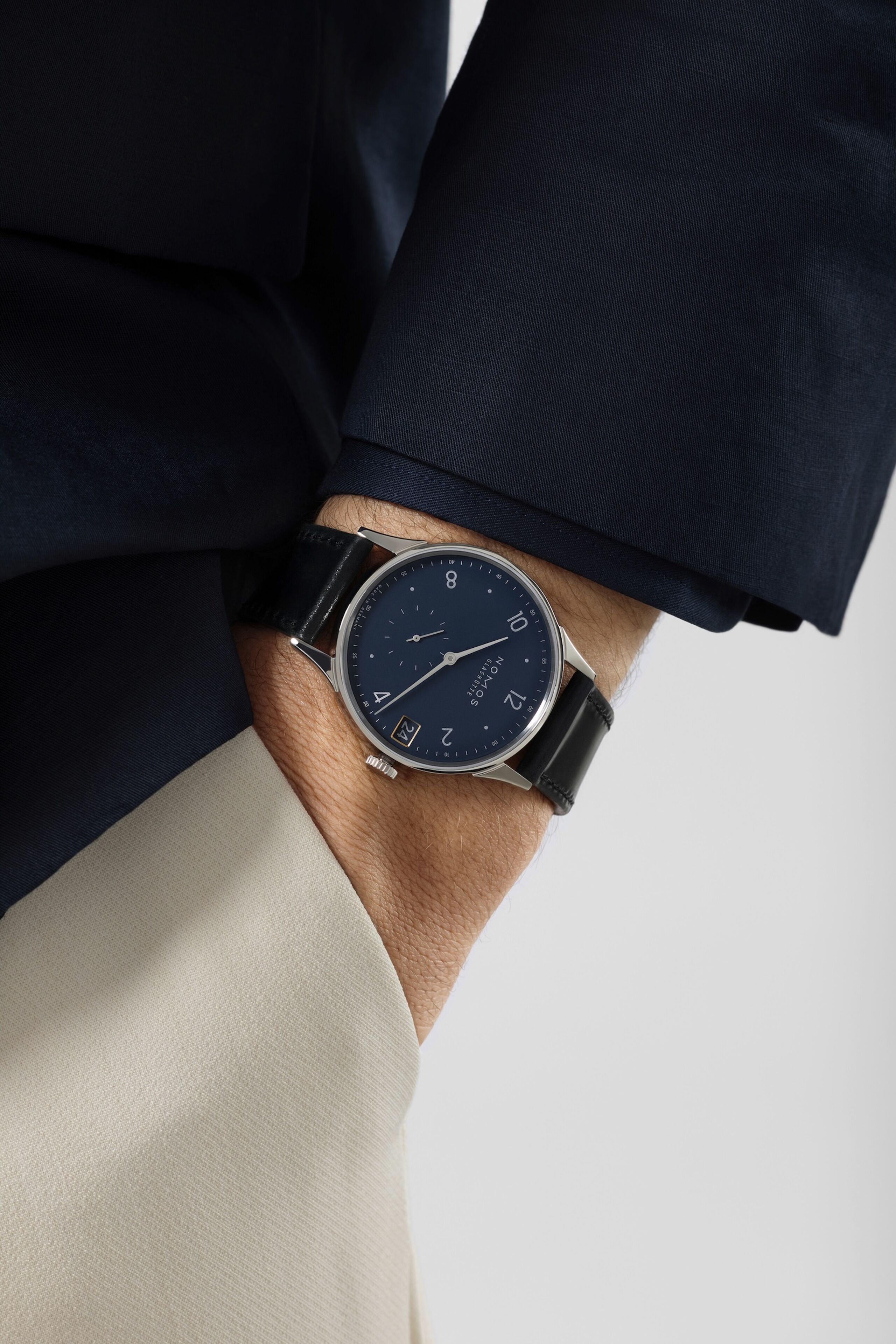Men's watch / unisex NOMOS GLASHÜTTE, Minimatik 39 Date Blue / 39.50mm, SKU: 1252 | watchphilosophy.co.uk