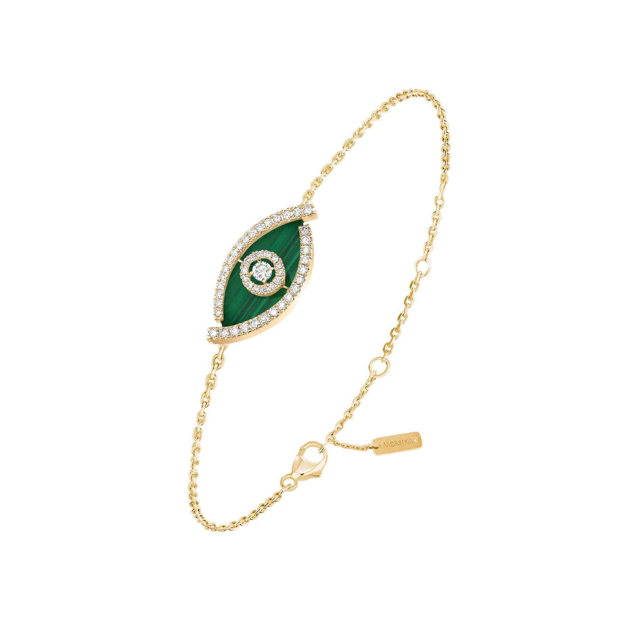 Women Jewellery  MESSIKA, Lucky Eye Malachite Bracelet, SKU: 12888-YG | watchphilosophy.co.uk