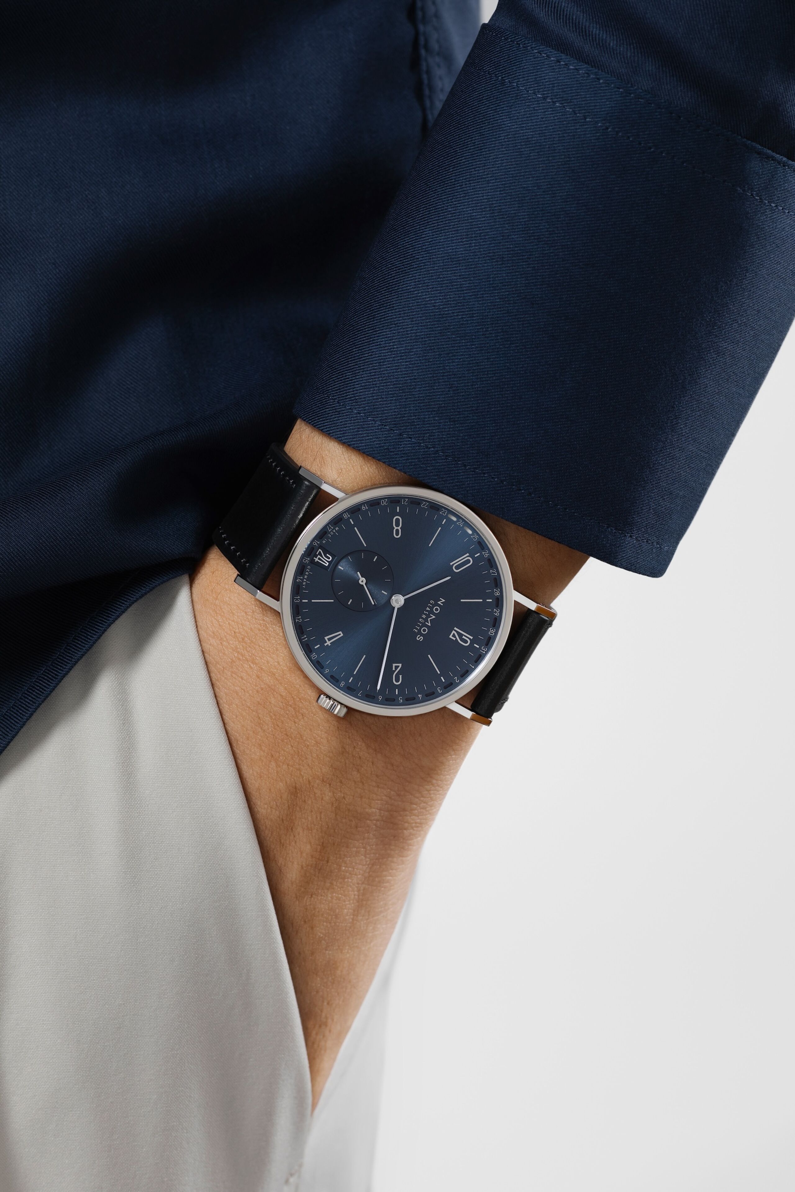 Men's watch / unisex  NOMOS GLASHÜTTE, Tangente 2Date Blue / 37.50mm, SKU: 136.SB | watchphilosophy.co.uk